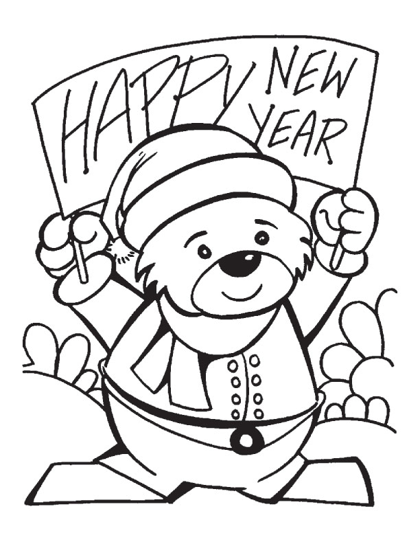 612x792 Coool New Years Coloring Pages