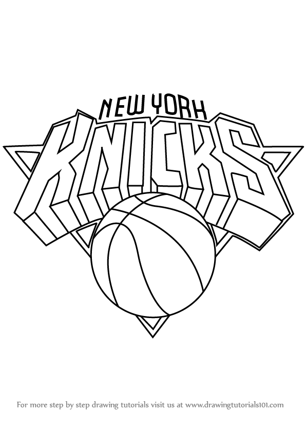 Learn How To Draw New York Knicks Logo (Nba) Step By Step 596x842 Learn How To Draw New York Knicks Logo (Nba) Step By Step