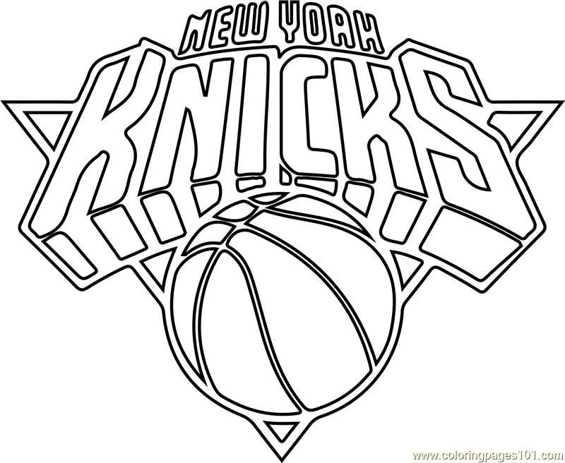 New York Knicks Coloring Page 800x656 New York Knicks Coloring Page