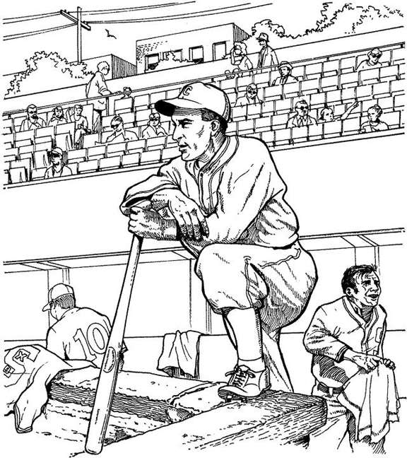576x648 Dug Out Baseball Coloring P On This Is Yankees Coloring Pages