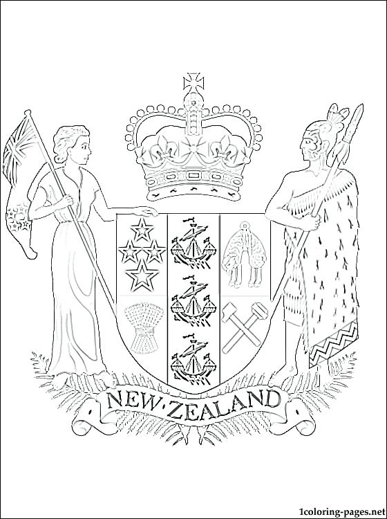 New Zealand Coloring Pages New Coat Of Arms Coloring Page New 560x750 New Zealand Coloring Pages New Coat Of Arms Coloring Page New