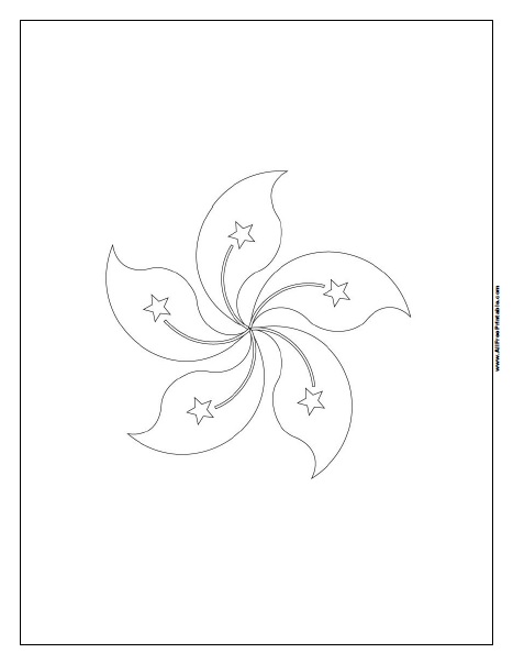 Hong Kong Flag Coloring Page 467x604 Hong Kong Flag Coloring Page