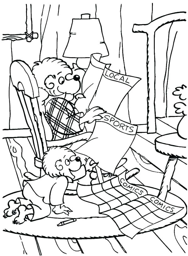 Newspaper Coloring Page
