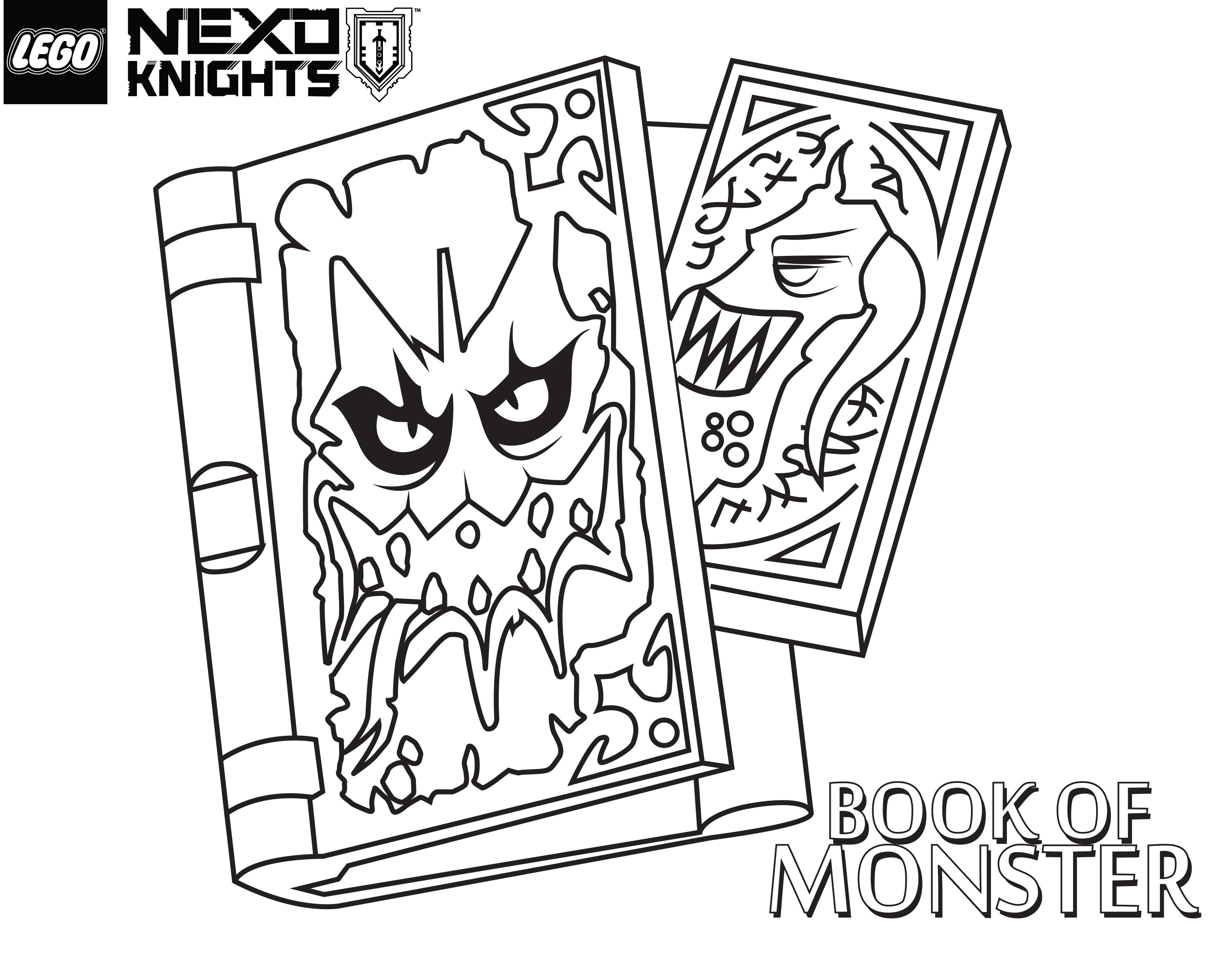 Lego Nexo Knights Coloring Pages Book Of Monsters 3092x2416 Lego Nexo Knights Coloring Pages Book Of Monsters