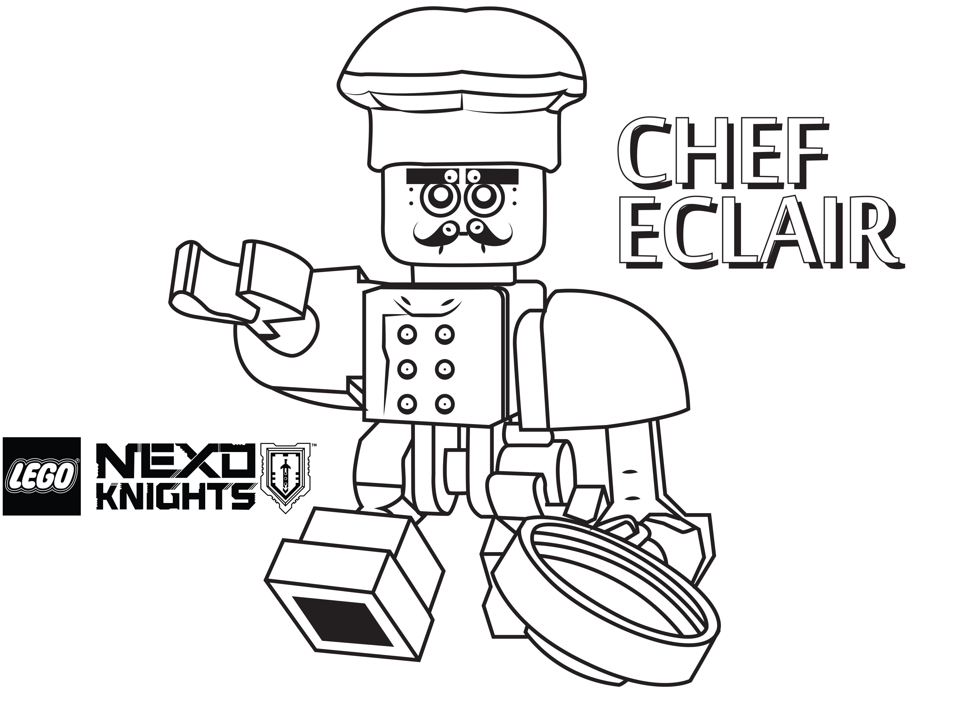 Lego Nexo Knights Coloring Pages Chef Eclair 3180x2342 Lego Nexo Knights Coloring Pages Chef Eclair