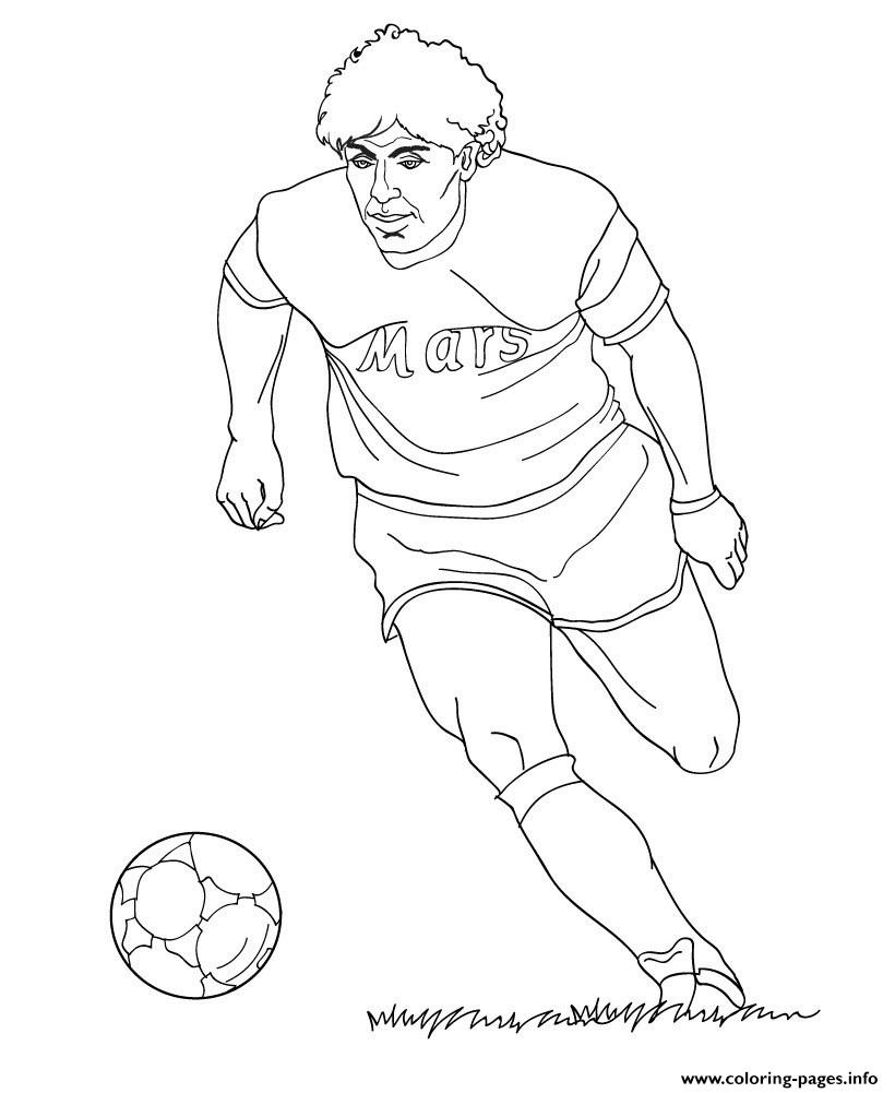 820x1001 Diego Maradona Soccer Coloring Pages Printable