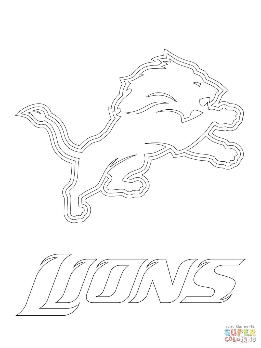1024x1365 Coloring Page ~ Nfl Logo Coloring Pages Click The Lions Football