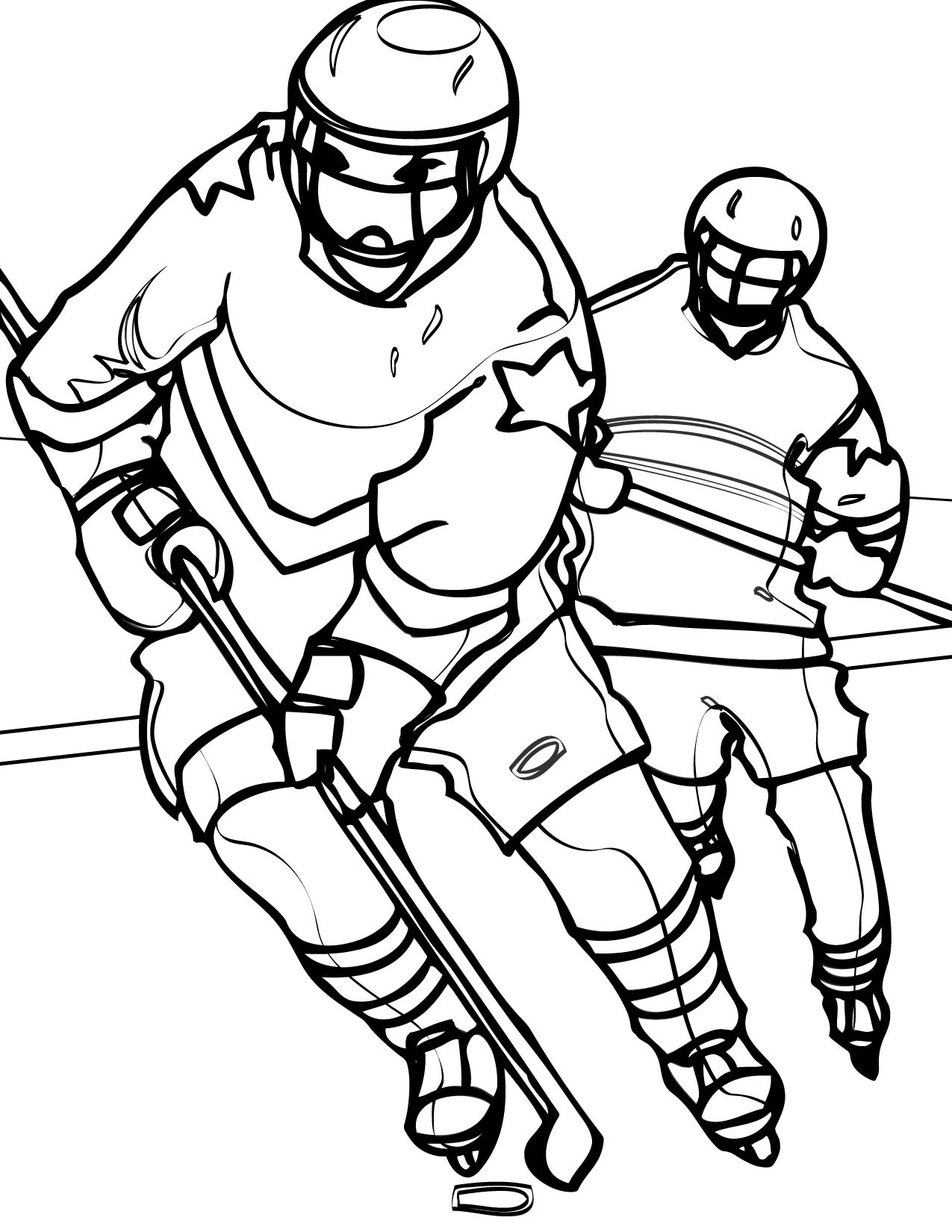 1275x1650 Hockey Coloring Page 5