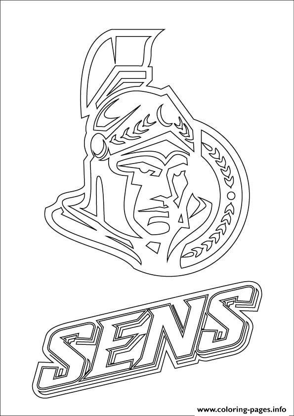 595x842 Print Ottawa Senators Logo Nhl Hockey Sport Coloring Pages Cnc