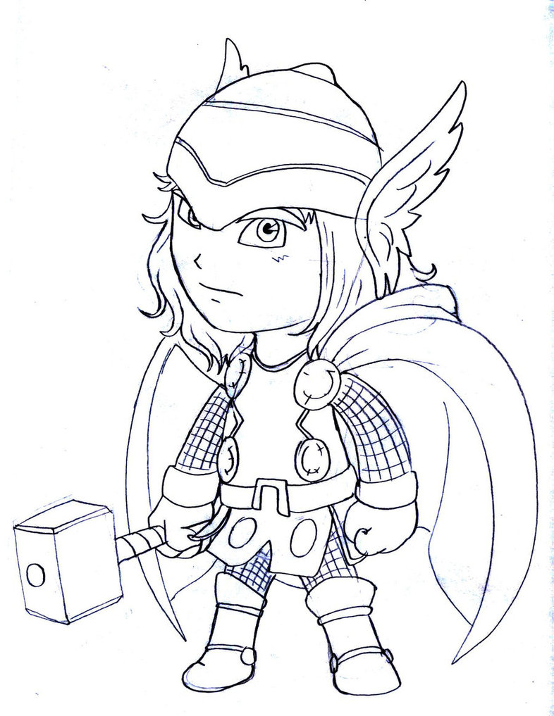 Cartoon Thor Coloring Pages 786x1017 Cartoon Thor Coloring Pages