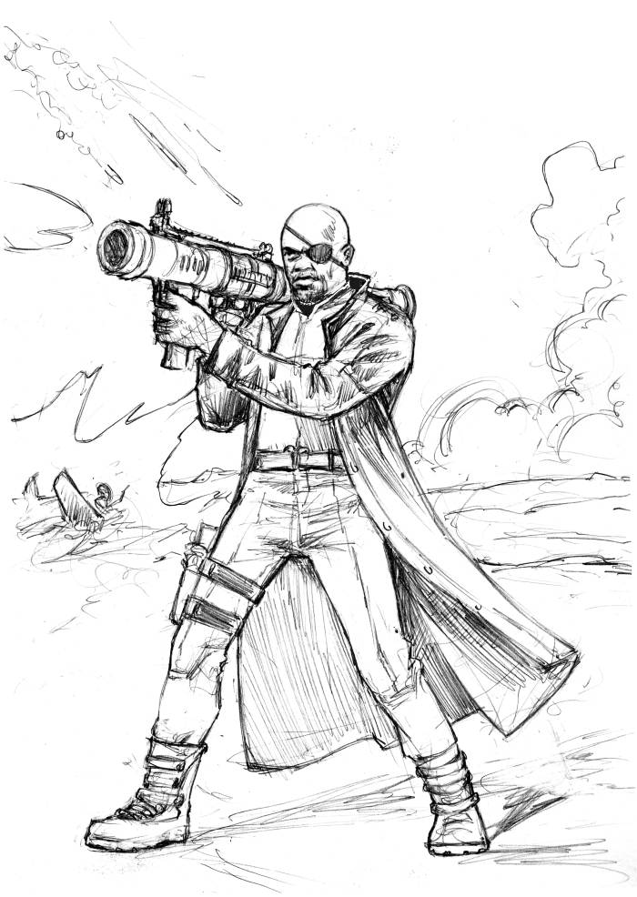 Nick Fury Coloring Pages 700x986 Nick Fury Coloring Pages