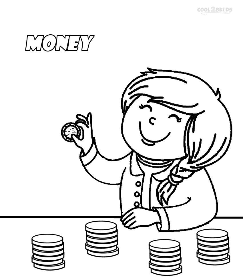 Printable Money Coloring Pages For Kids Cool2bkids 850x979 Printable Money Coloring Pages For Kids Cool2bkids