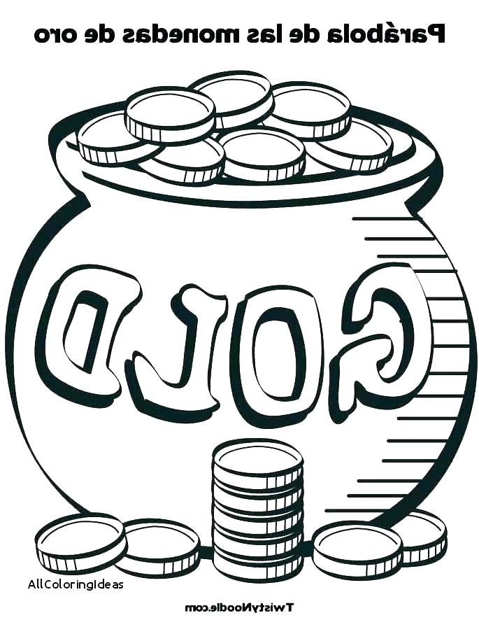 Coins Coloring Page 685x886 Coins Coloring Page