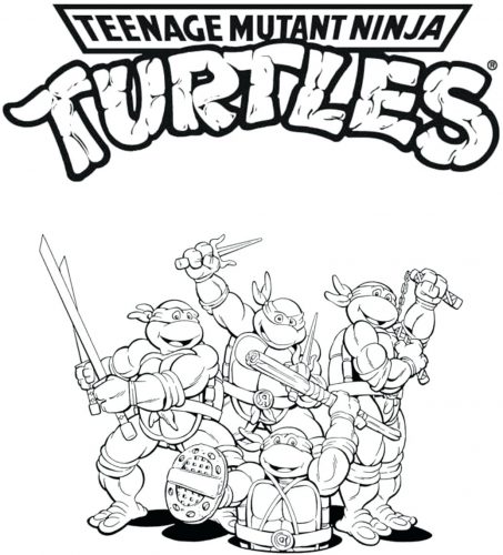 453x500 Coloring Pages ~ Tmnt Coloring Pages Ninja Turtles To Print Free