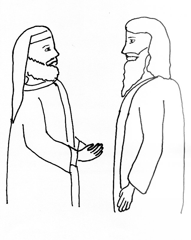 Bible Story Coloring Page For Jesus And Nicodemus Free Bible 638x804 Bible Story Coloring Page For Jesus And Nicodemus Free Bible