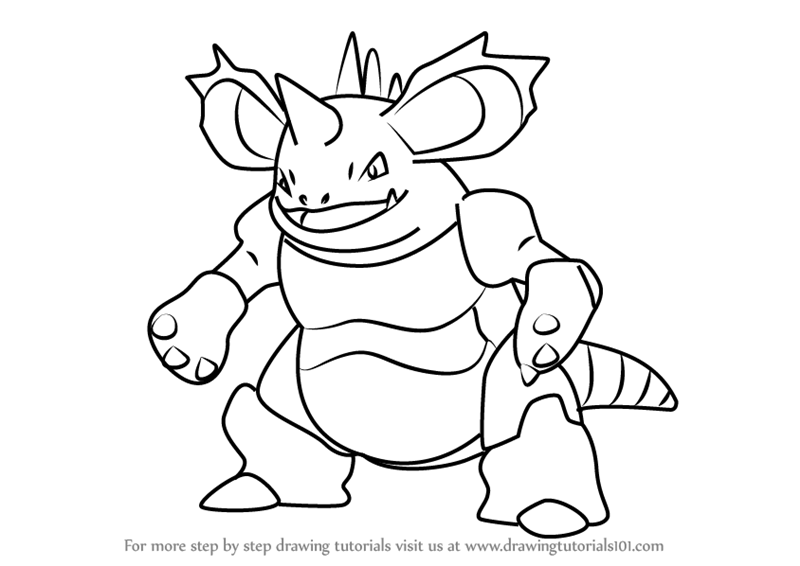 How To Draw Nidoking From Pokemon Go 800x566 How To Draw Nidoking From Pokemon Go