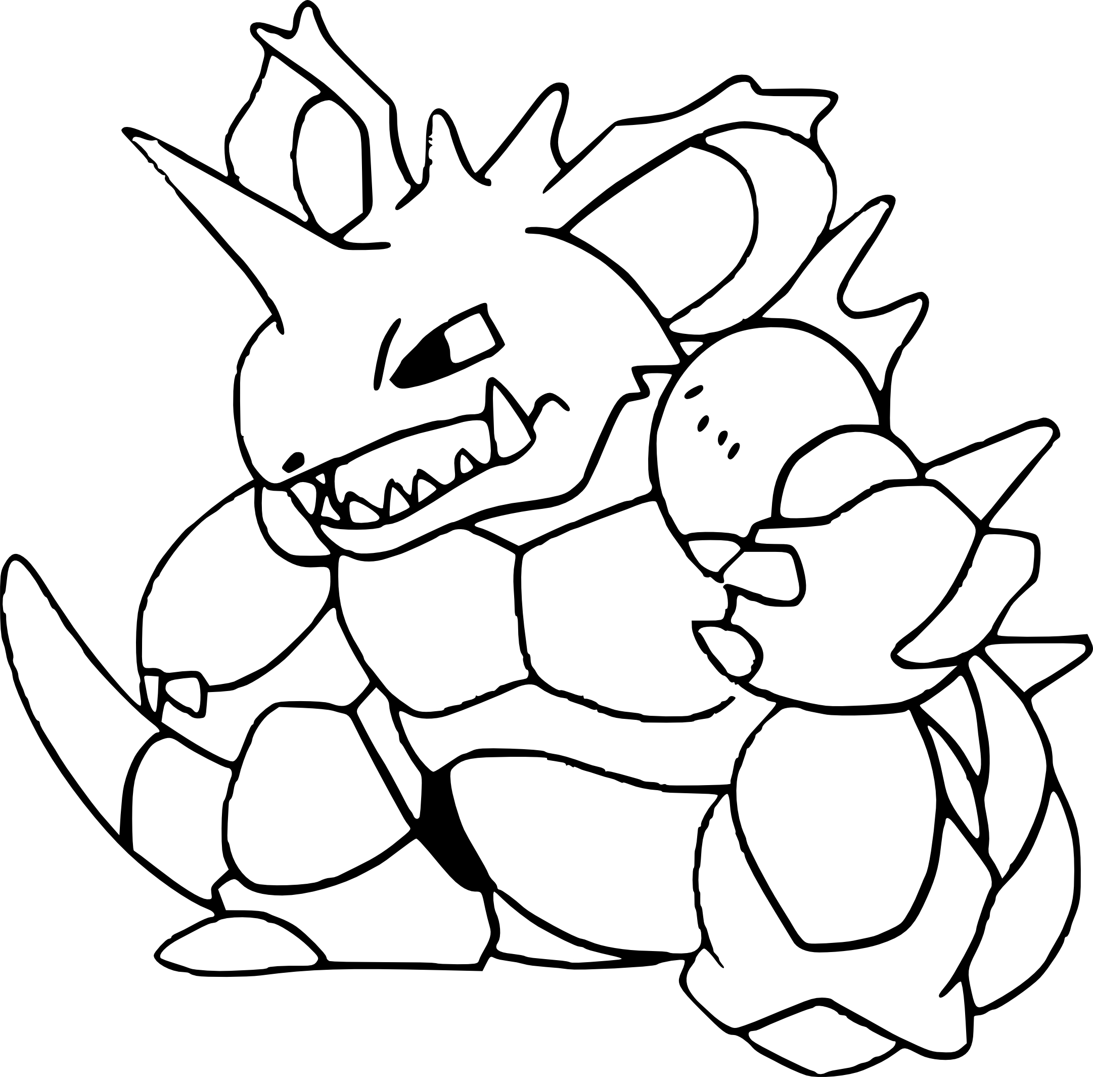 Pokemon Nidoking Coloring Page 2162x2129 Pokemon Nidoking Coloring Page