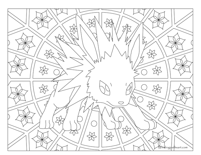 Adult Pokemon Coloring Page Jolteon Coloring Pages 690x533 Adult Pokemon Coloring Page Jolteon Coloring Pages