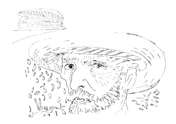 Self Portrait Coloring Page Van Starry Night Coloring Page Self 600x425 Self Portrait Coloring Page Van Starry Night Coloring Page Self