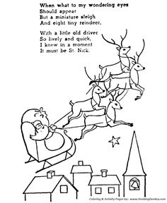 The Night Before Christmas Coloring Pages And Laying His Finger 236x288 The Night Before Christmas Coloring Pages And Laying His Finger