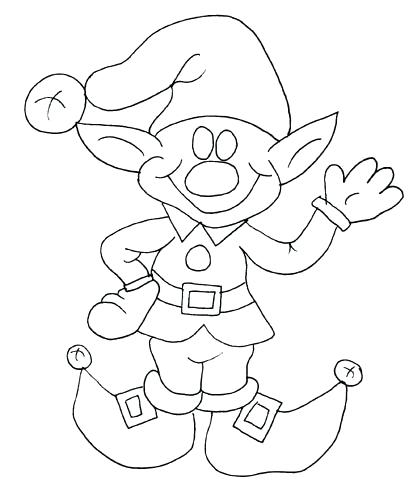 Elf Coloring Sheet Elf Coloring Pages For Kids Elf Hat Coloring 413x500 Elf Coloring Sheet Elf Coloring Pages For Kids Elf Hat Coloring