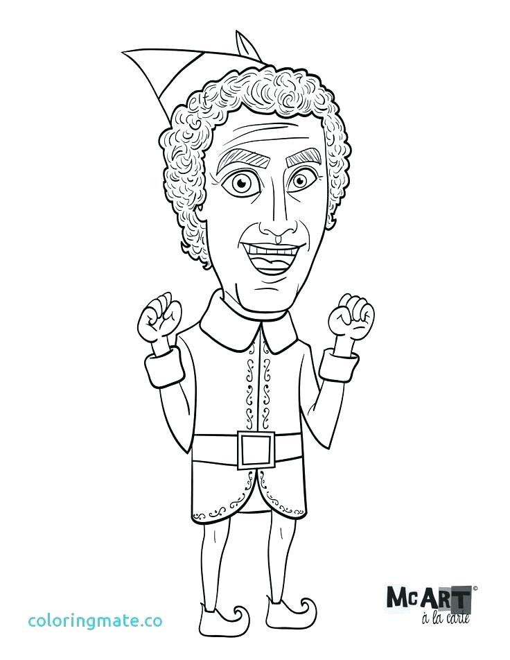 Elf Coloring Page Coloring Ideas Pro 736x952 Elf Coloring Page Coloring Ideas Pro
