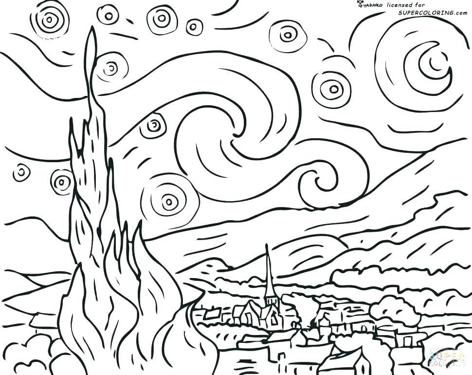 Night Sky Coloring Pages Night Time Sky Coloring Pages 970x770 Night Sky Coloring Pages Night Time Sky Coloring Pages