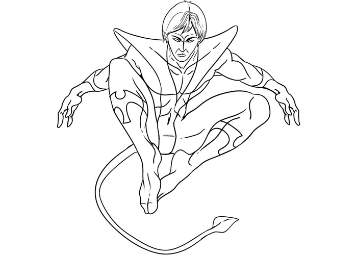 700x500 Nightcrawler X Men Coloring Pages