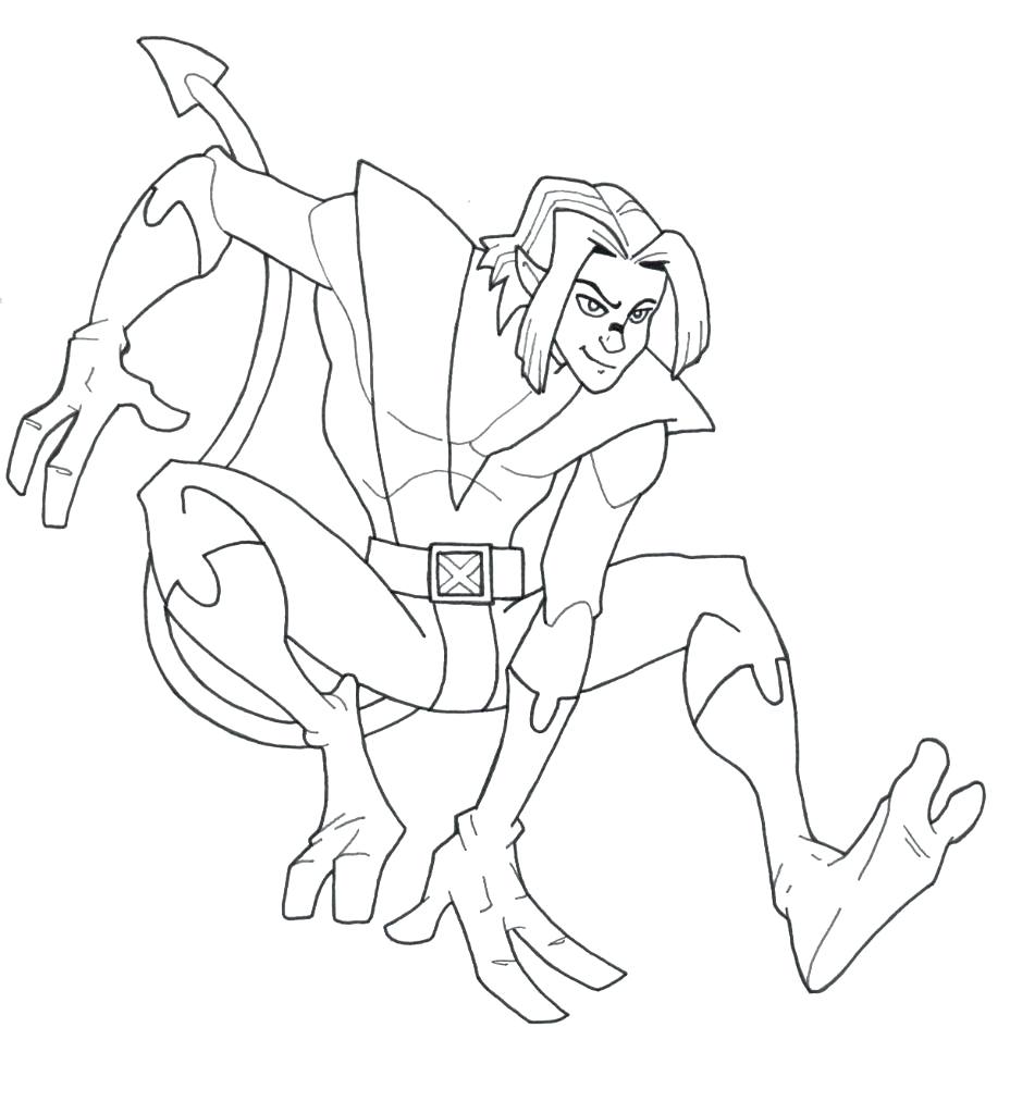 928x1024 Coloring Page ~ Xmen Coloring Pages 9 X Men Beast Xmen Coloring