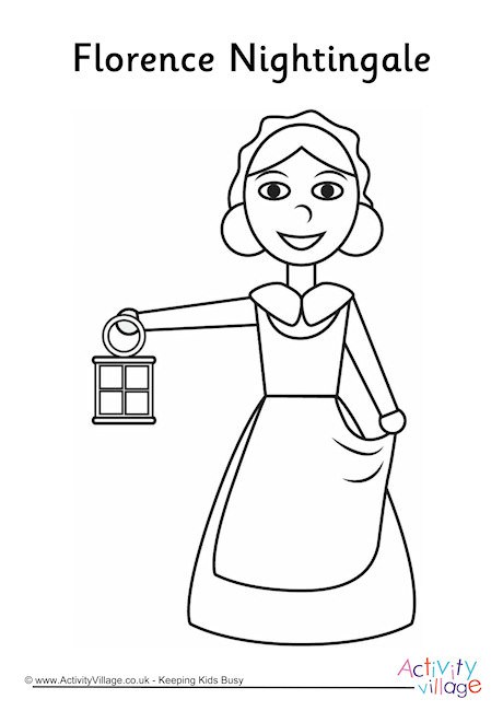 460x650 Florence Nightingale Coloring Pages