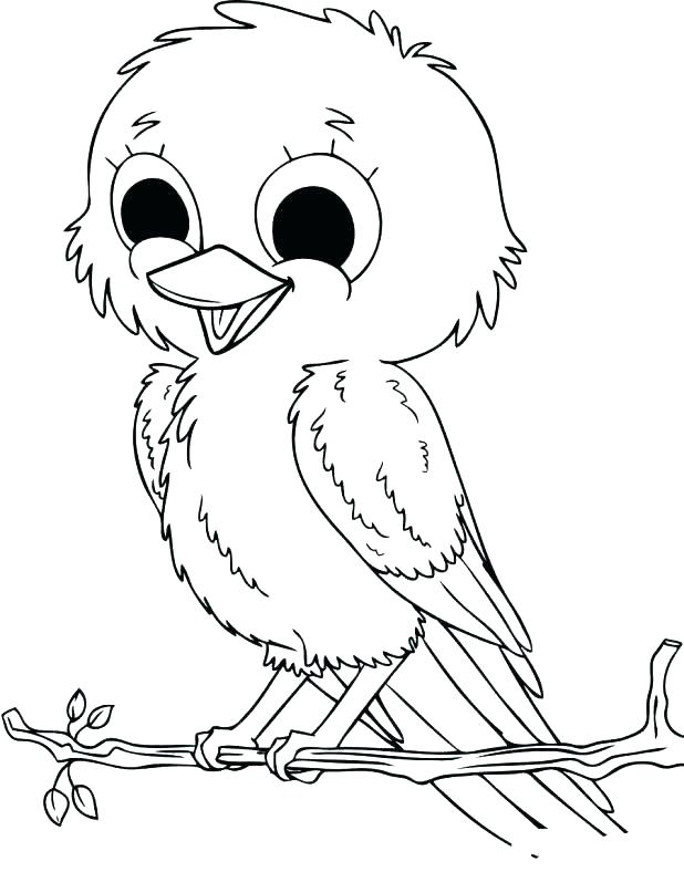 618x788 Nightingale Bird Coloring Page Black And White Cartoon Vectors