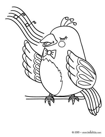 363x470 Nightingale Coloring Page. Nice Bird Coloring Sheet. More Original