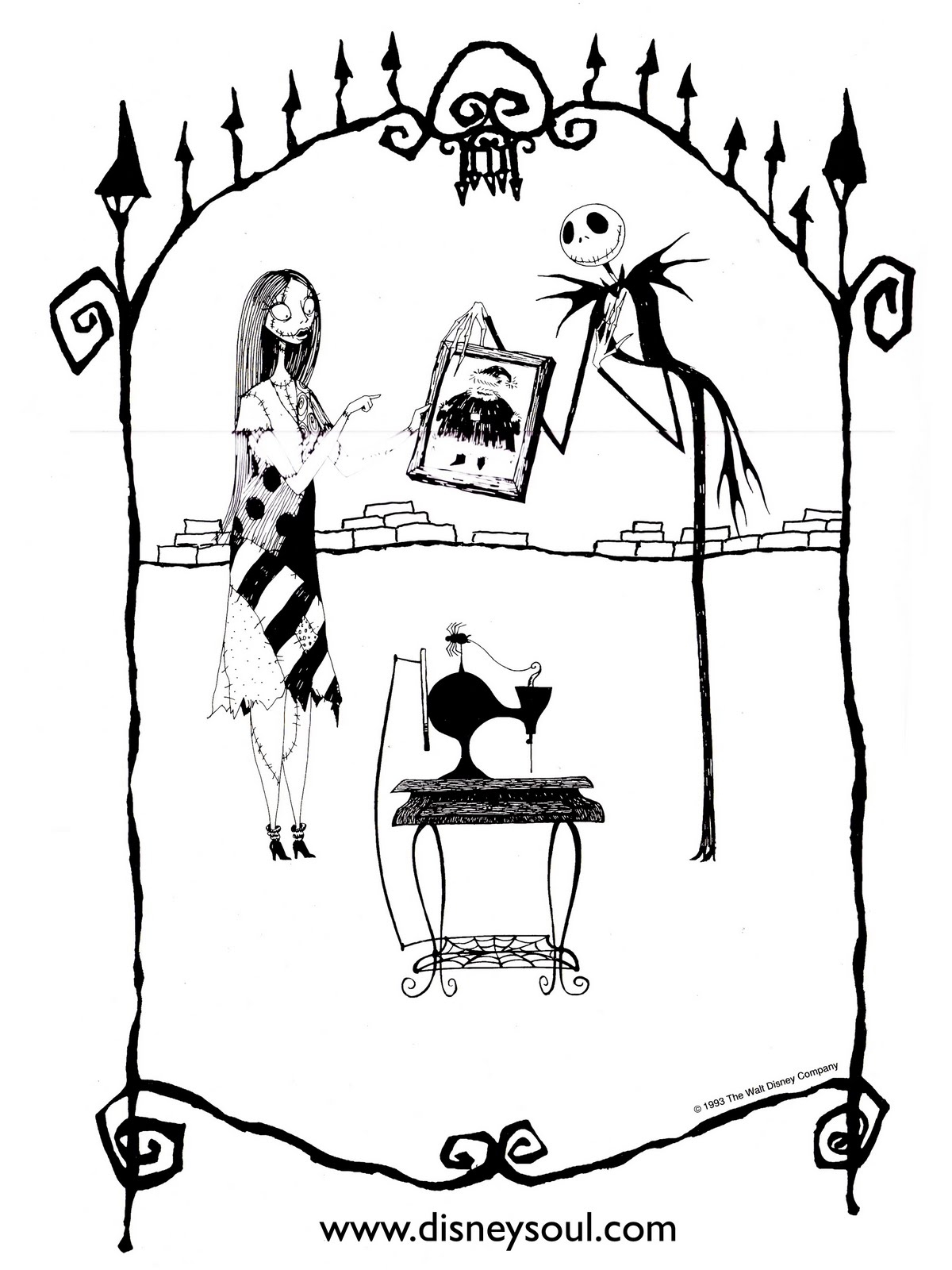 Nightmare Before Christmas Coloring Pages at GetColorings.com | Free ...