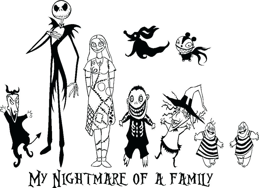 The Nightmare Before Christmas Coloring Pages With Nightmare 1000x724 The Nightmare Before Christmas Coloring Pages With Nightmare