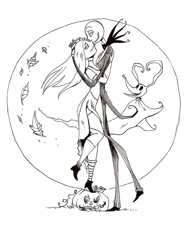 Jack And Sally Coloring Pages Nightmare Before Christmas Coloring 600x730 Jack And Sally Coloring Pages Nightmare Before Christmas Coloring