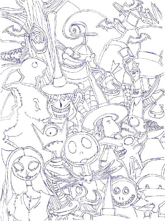 Nightmare Before Christmas Coloring Book The Nightmare Before 574x768 Nightmare Before Christmas Coloring Book The Nightmare Before