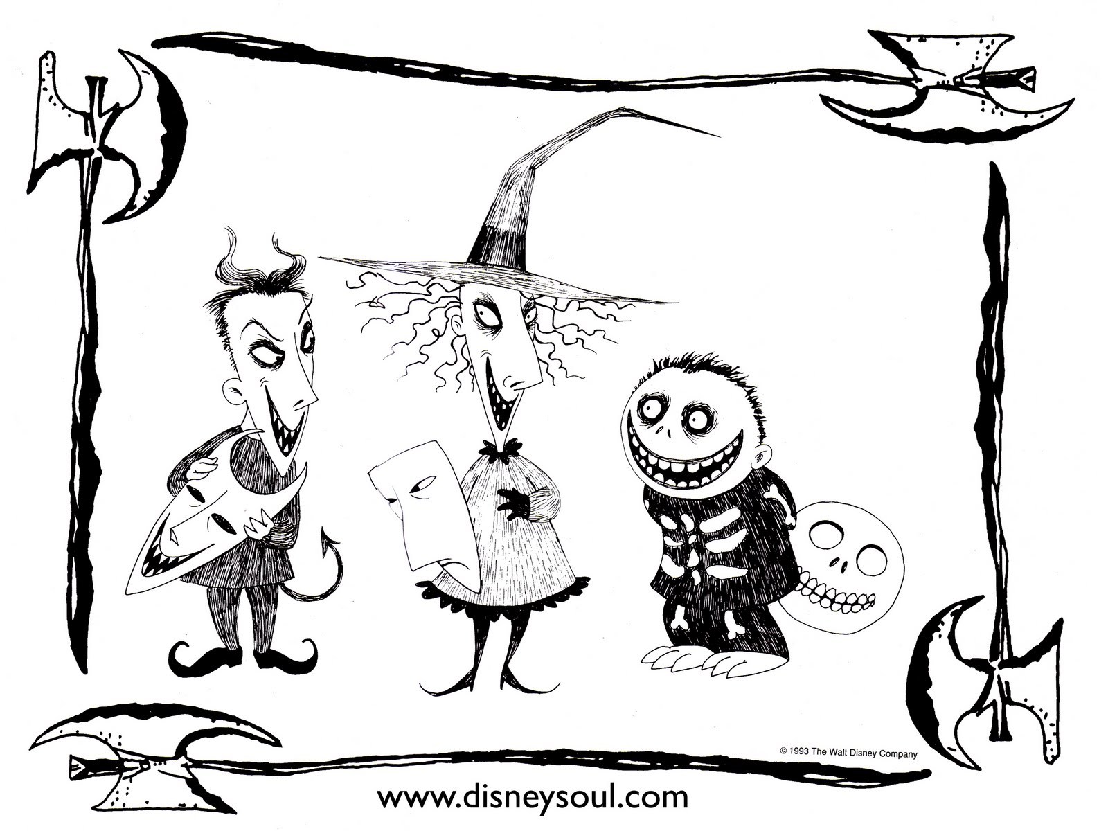 1600x1200 Nightmare Before Christmas Coloring Pages X Mas~nghtmrb4xms