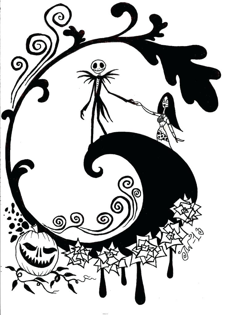 Nightmare Before Christmas Jack And Sally Coloring Pages at ...