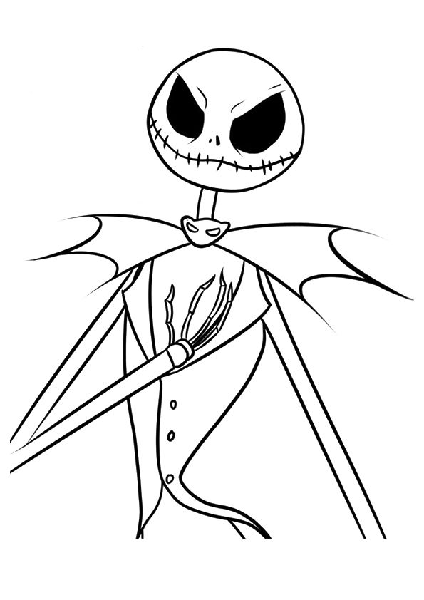 Nightmare Before Christmas Coloring Page Jack 595x842 Nightmare Before Christmas Coloring Page Jack