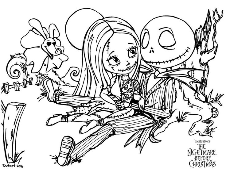 Cute Nightmare Before Christmas Coloring Pages Printable In Cure 736x561 Cute Nightmare Before Christmas Coloring Pages Printable In Cure