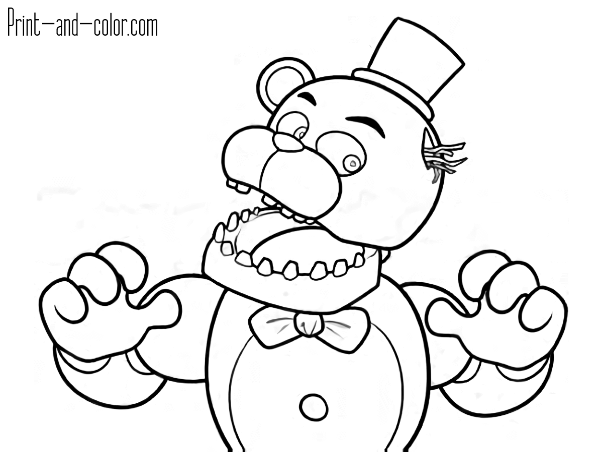 Informative Fnaf Coloring Pages Printable Five 1200x900 Informative Fnaf Coloring Pages Printable Five