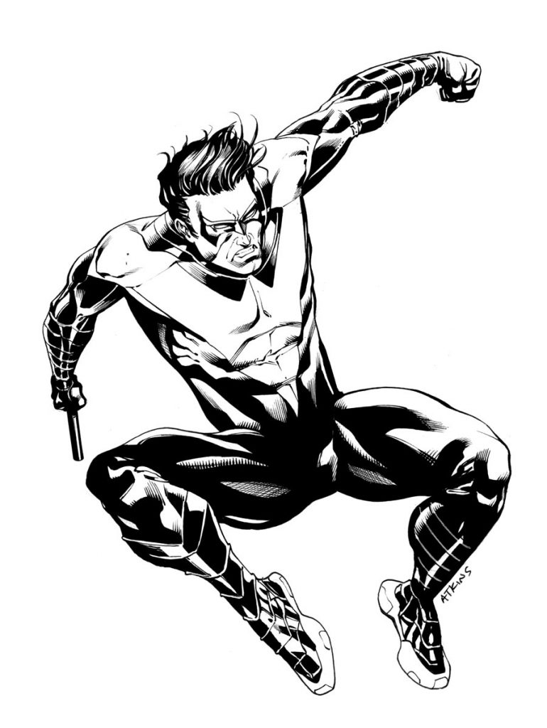770x1024 Nightwing Coloring Pages