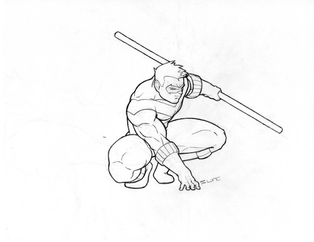 1024x791 The Nightwing Coloring Page Free Printable Superhero Pages Adult