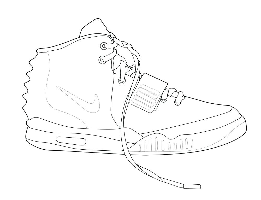 1000x766 Nike Basketball Shoes Coloring Pages 7 Sheets Shoe