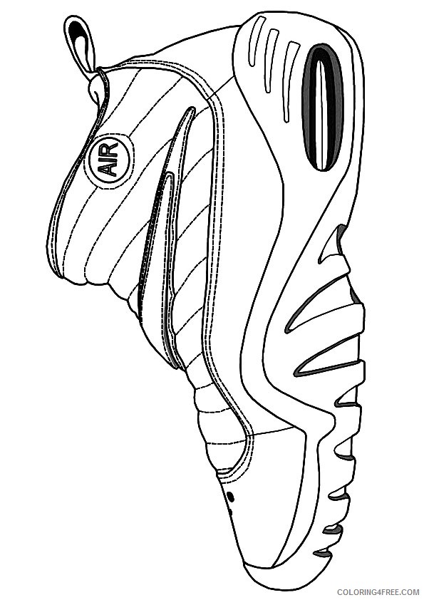 Nba Coloring Pages Nike Air Jordan Shoe Coloring4free 595x842 Nba Coloring Pages Nike Air Jordan Shoe Coloring4free