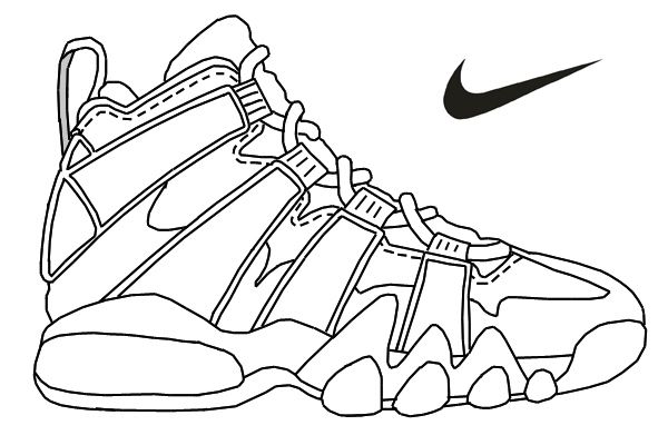 600x400 Nike Air Max Printable Coloring Pages