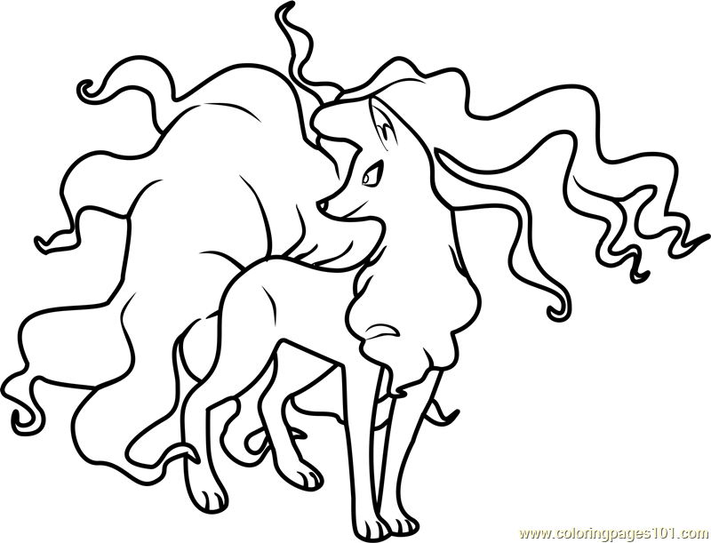 800x611 Alola Ninetales Pokemon Sun And Moon Coloring Page