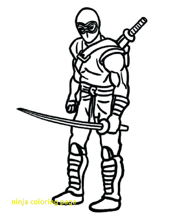 609x764 Ninja Coloring Page