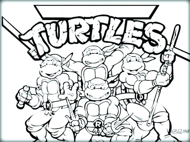 640x479 Ninja Turtle Coloring Page Icontent