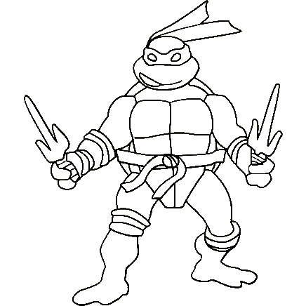 Ninja Turtles Coloring Page 1 436x436 Ninja Turtles Coloring Page 1